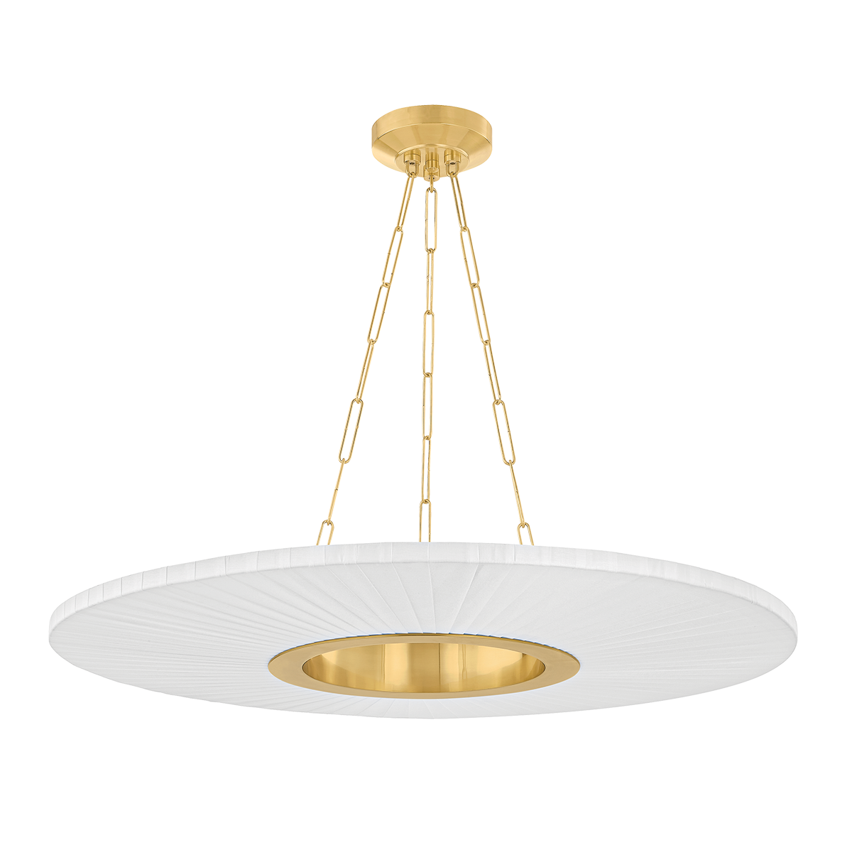 PRATTSBURGH Chandelier with Aged Brass Finish