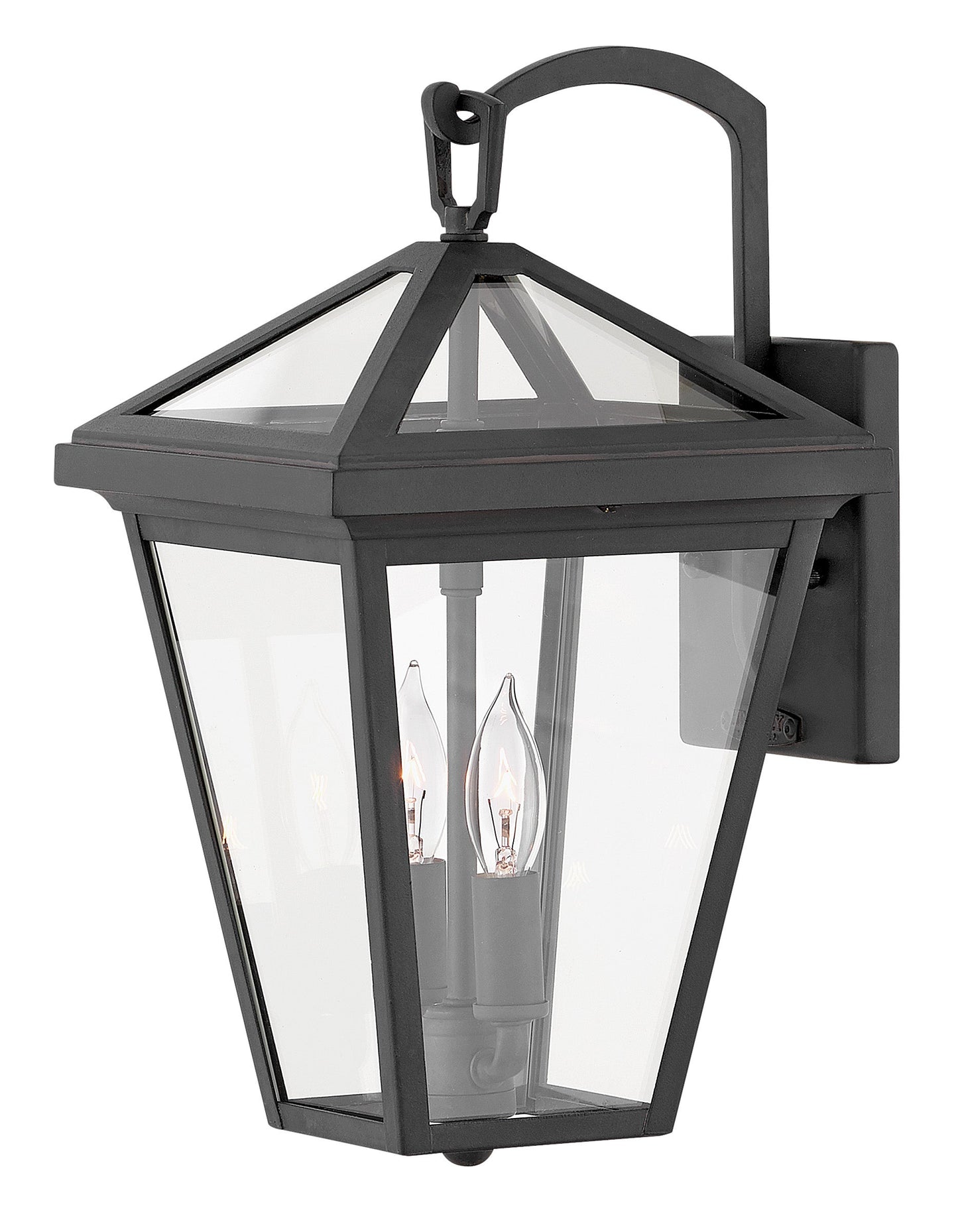Alford Place Medium Wall Mount Lantern In Black Finish