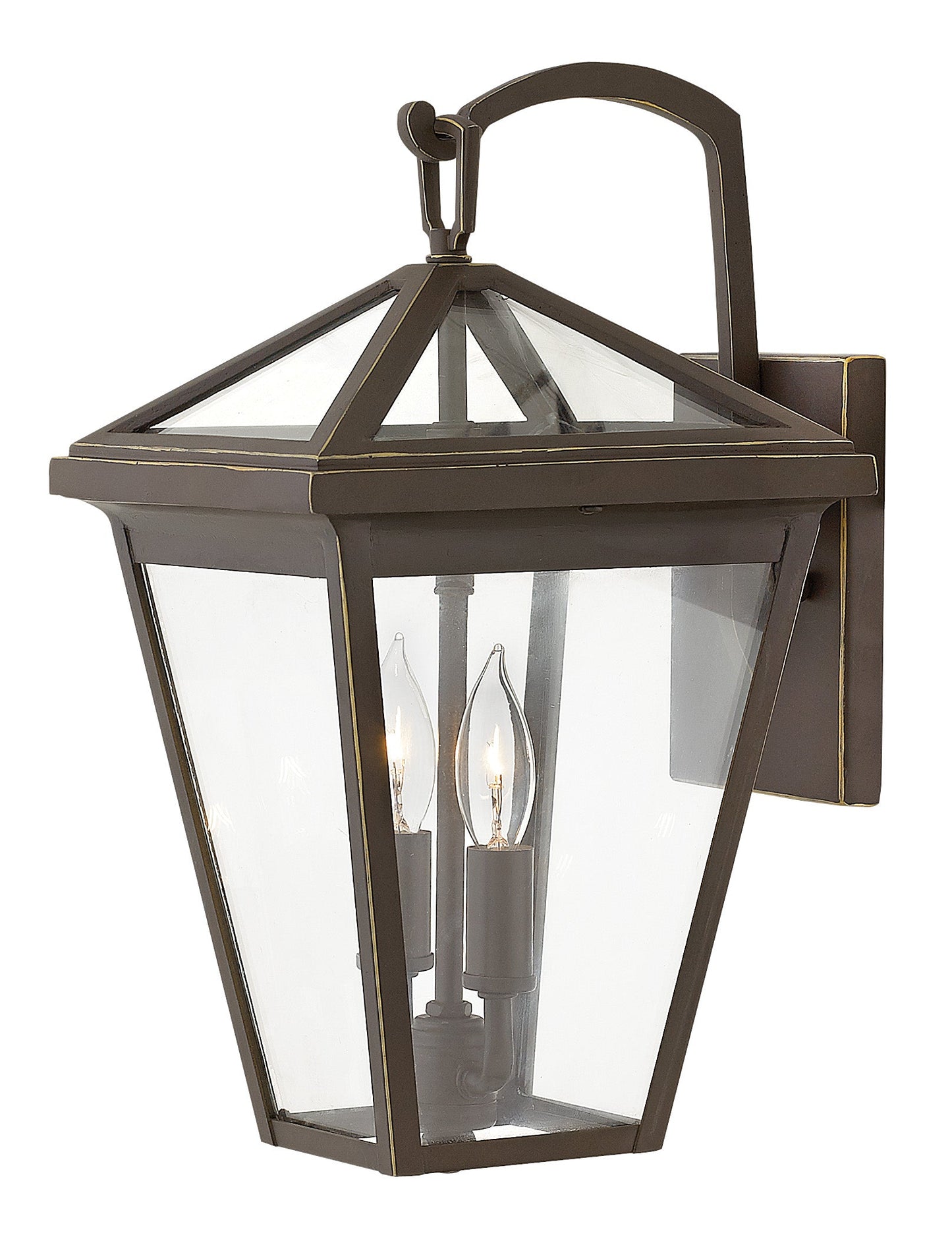 Alford Place Medium Wall Mount Lantern In Light Bronze Finish