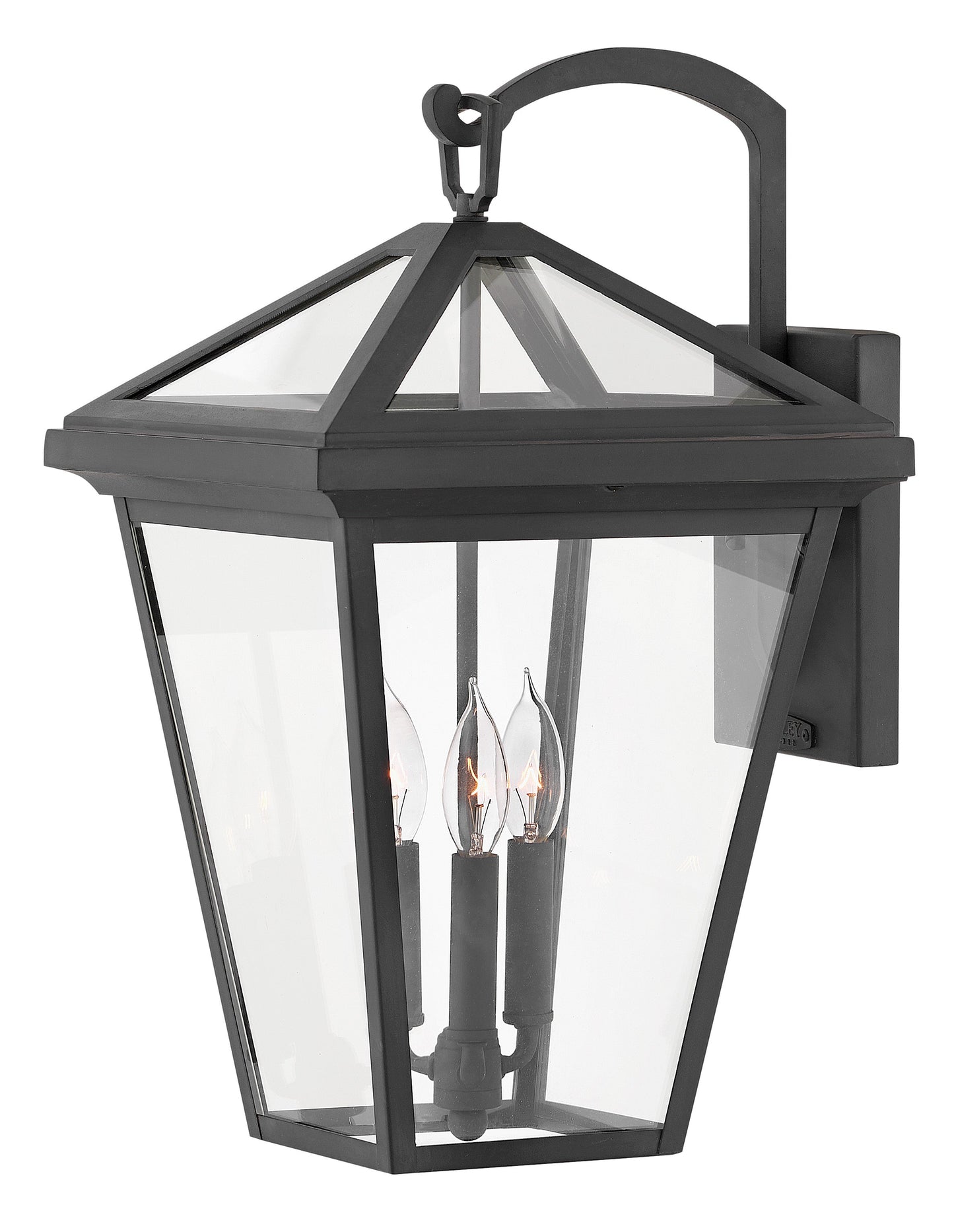 Alford Place Medium Wall Mount Lantern In Black Finish