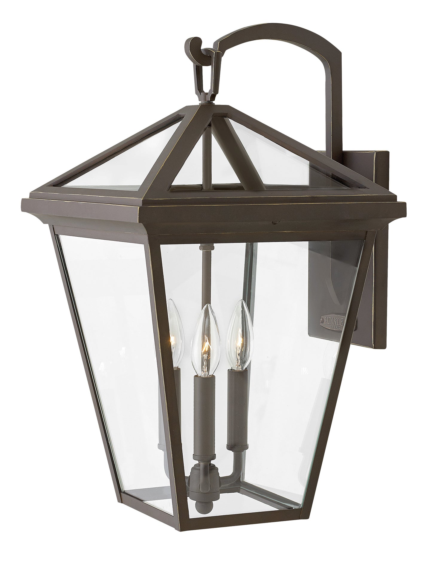 Alford Place Medium Wall Mount Lantern In Light Bronze Finish