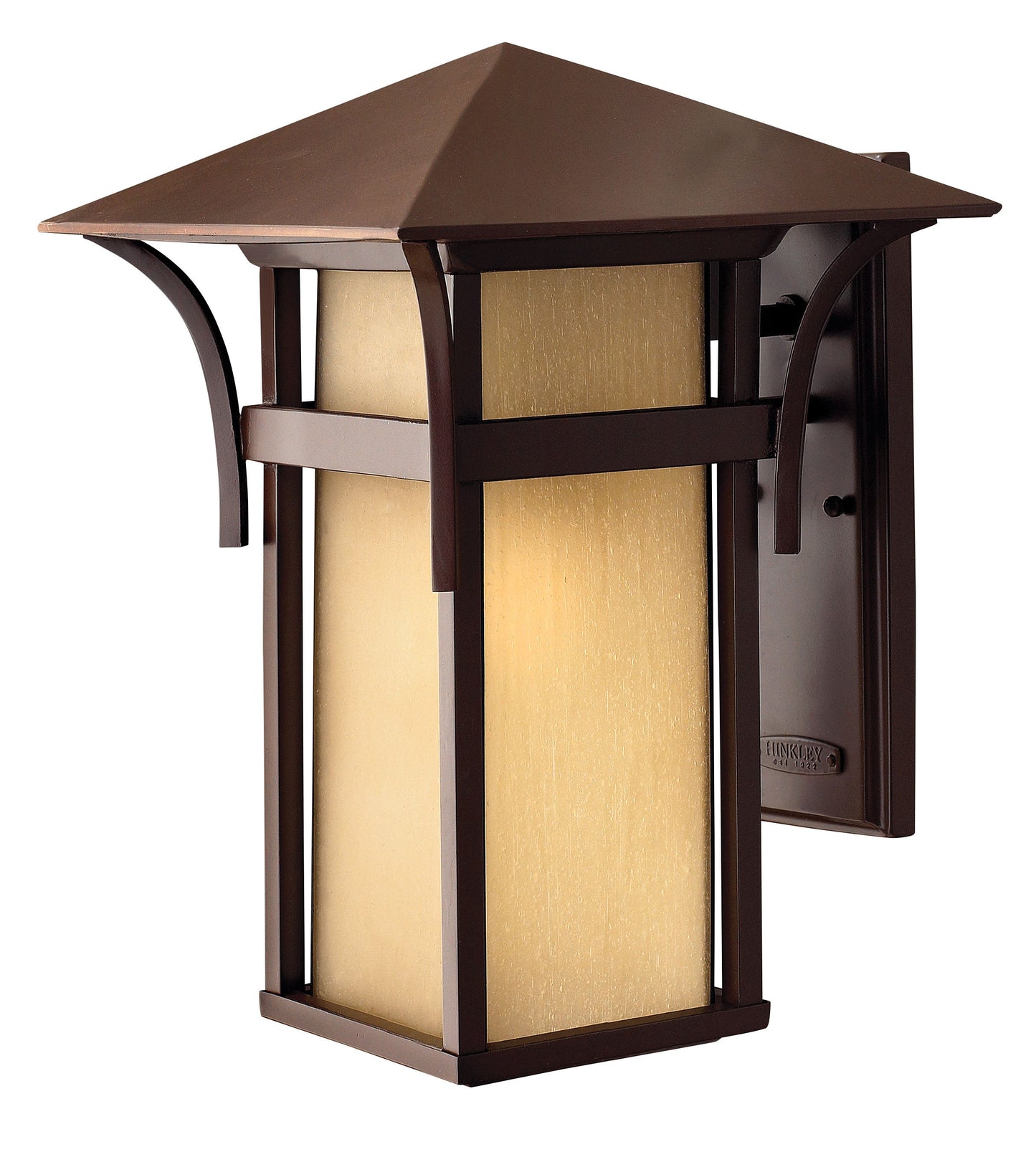 Harbor Medium Outdoor Wall Mount Lantern In Light Bronze Finish