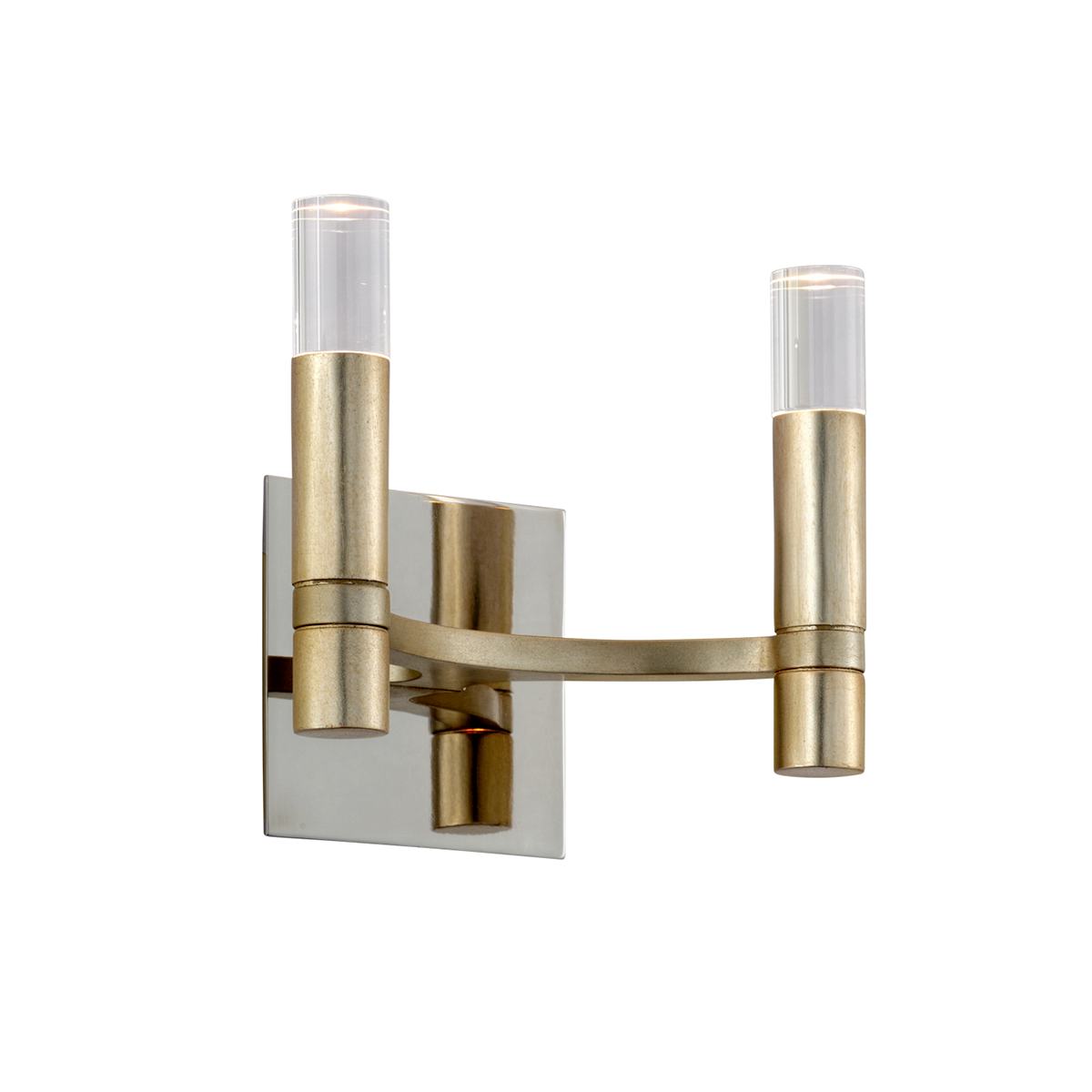 Nexus Wall Sconce In WARM SILVER LEAF Finish
