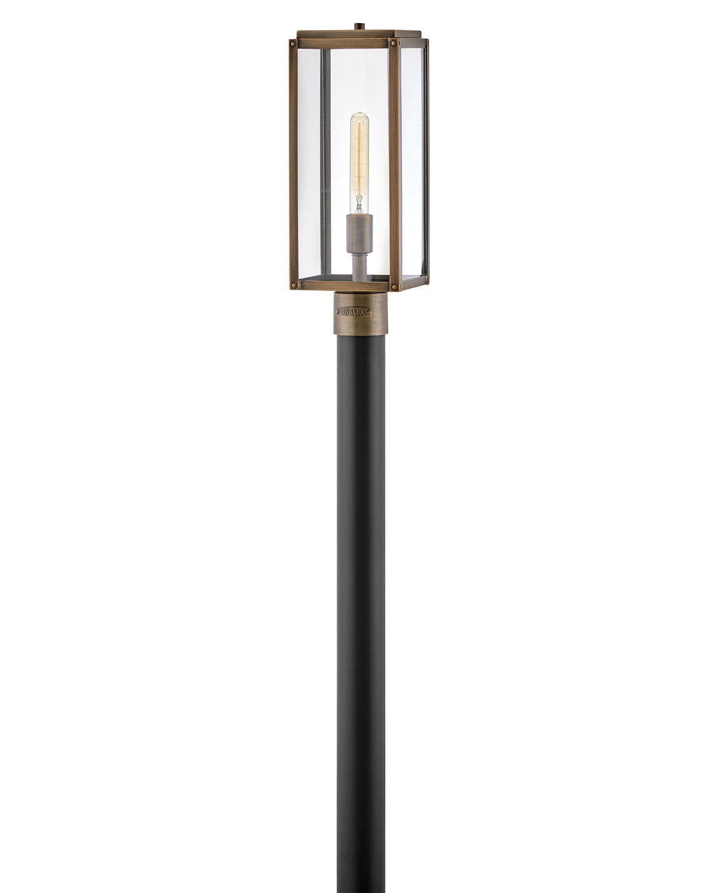 Max Medium Post Top or Pier Mount Lantern In Light Bronze Finish