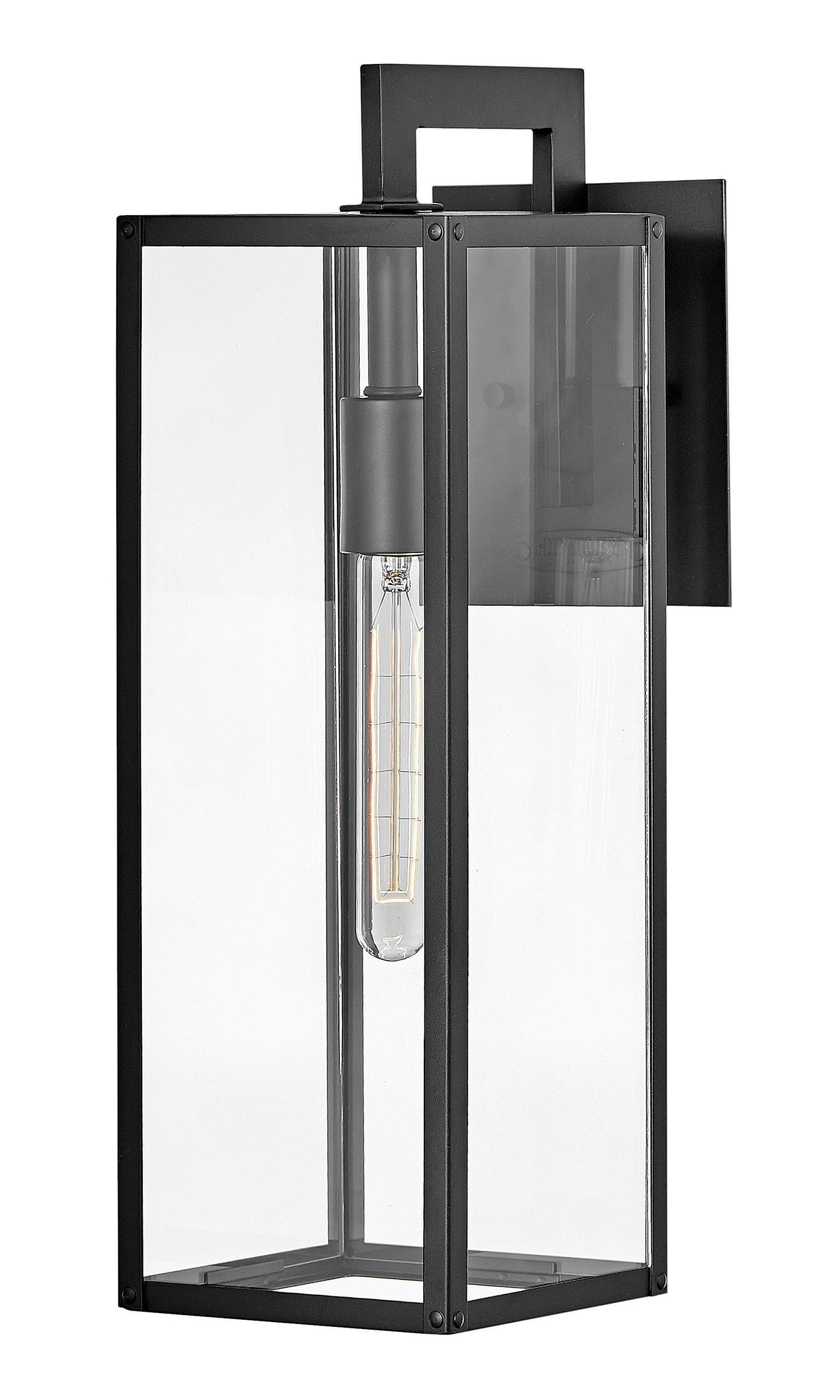 Max Medium Wall Mount Lantern In Black Finish