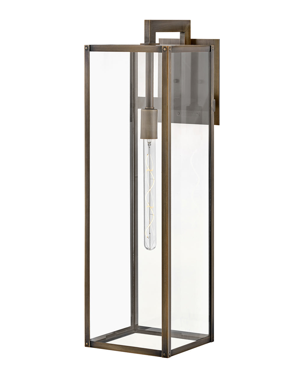 Max Large Wall Mount Lantern In Light Bronze Finish