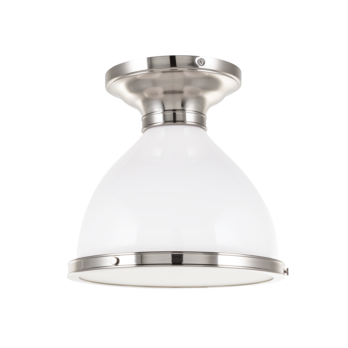 Randolph Semi Flush with Satin Nickel Finish