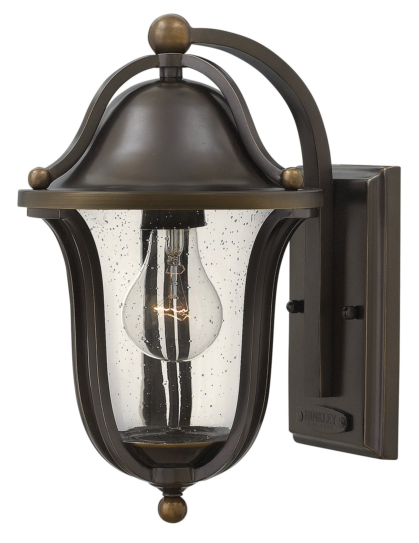 Bolla Small Wall Mount Lantern In Dark Brass Finish