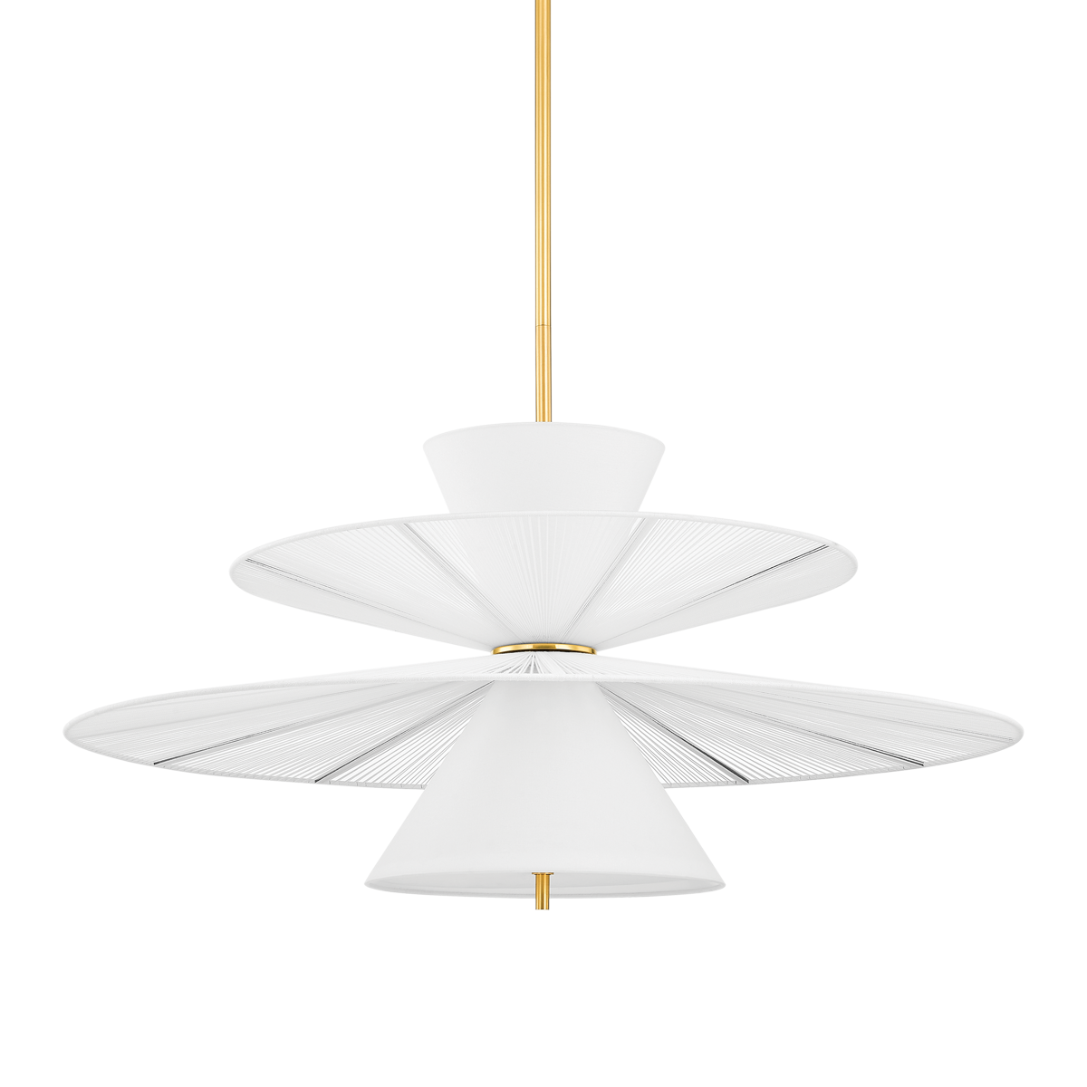 ESPERANCE Chandelier with Aged Brass Finish