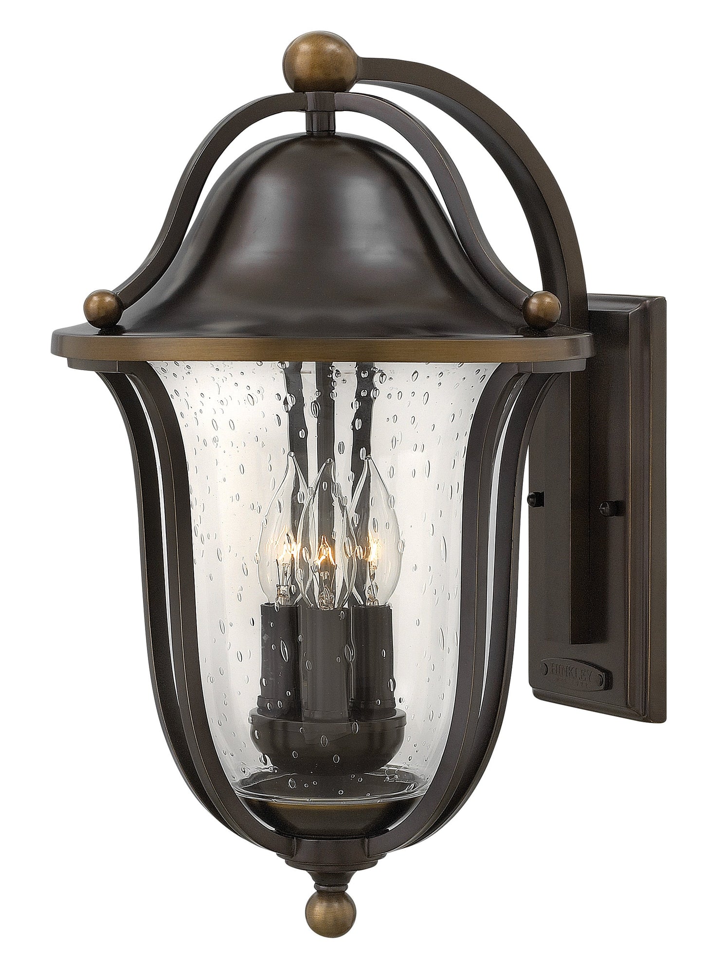 Bolla Medium Wall Mount Lantern In Dark Brass Finish