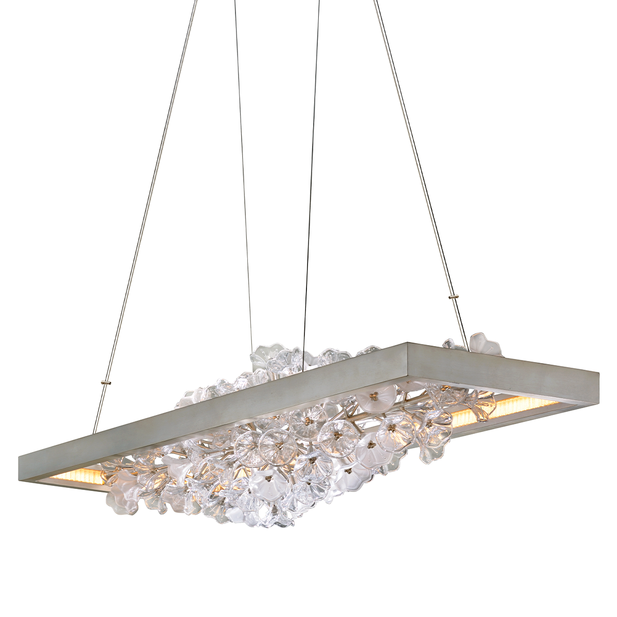 Jasmine Linear In SILVER LEAF Finish