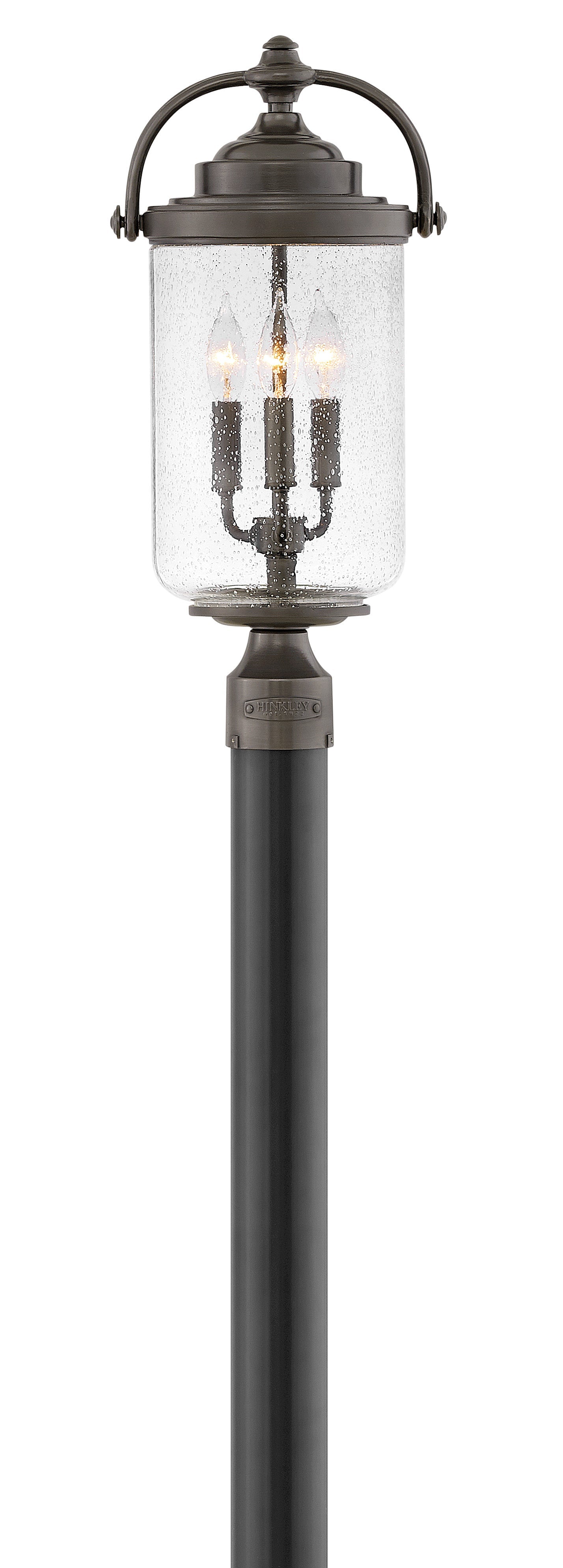 Willoughby Medium Post Top or Pier Mount Lantern In Light Bronze Finish