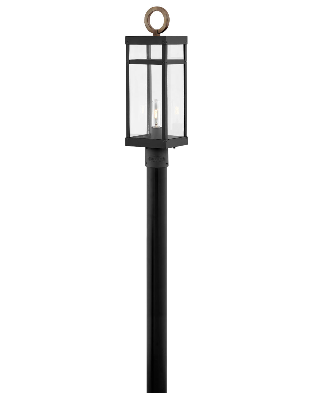 Porter Large Post Top or Pier Mount Lantern In Black Finish