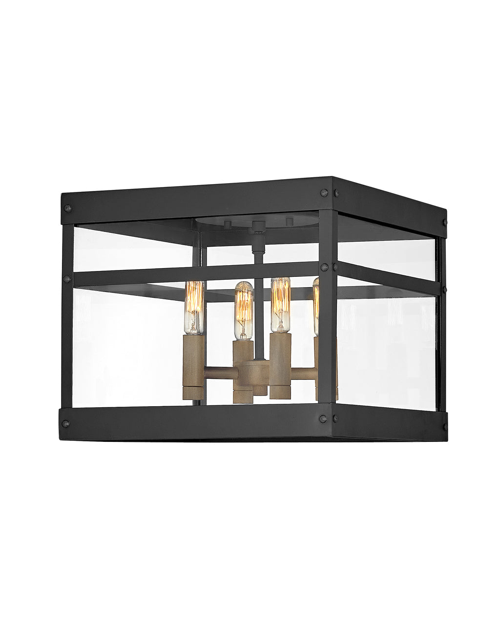 Porter Small Flush Mount In Black Finish