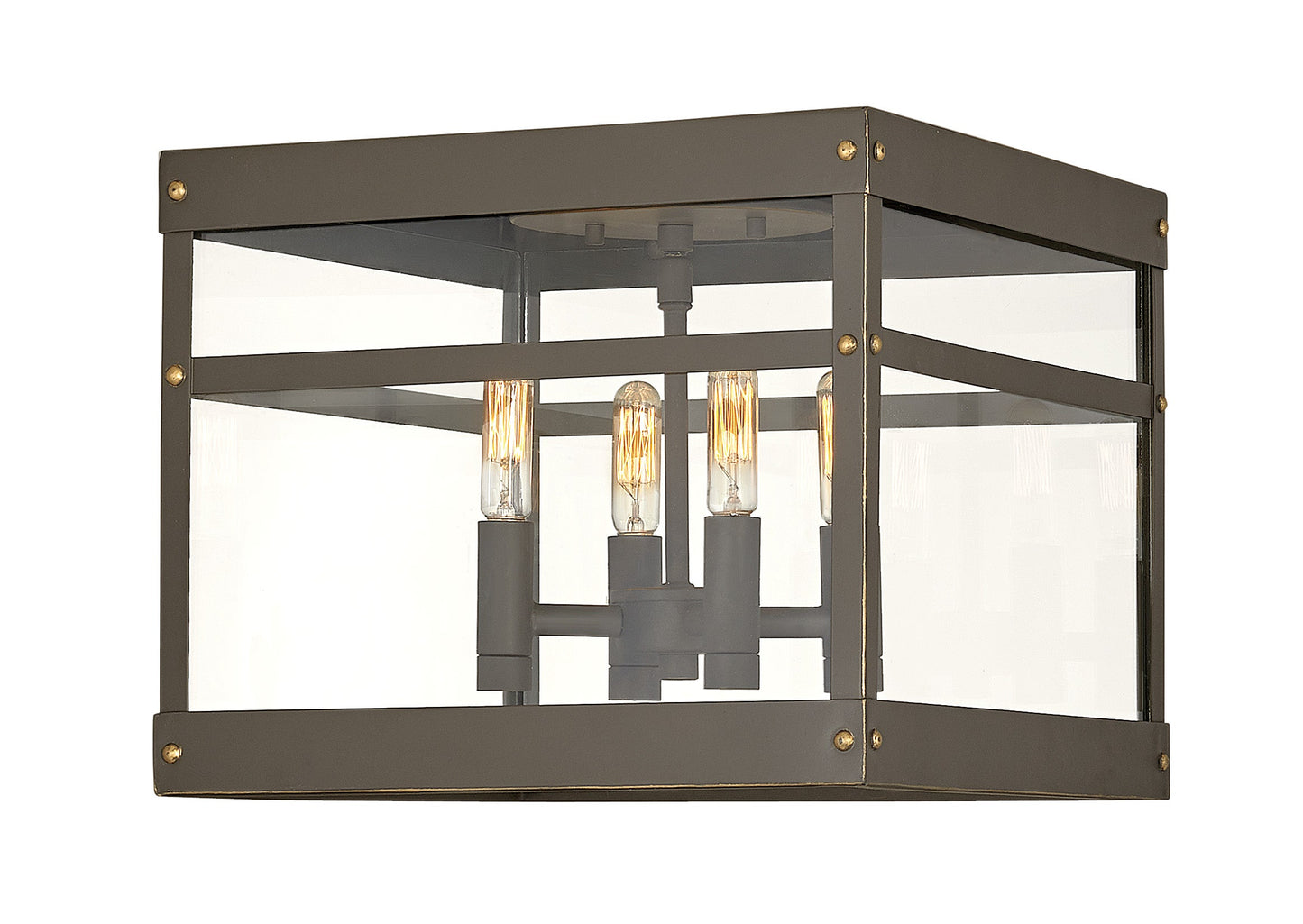 Porter Small Flush Mount In Light Bronze Finish