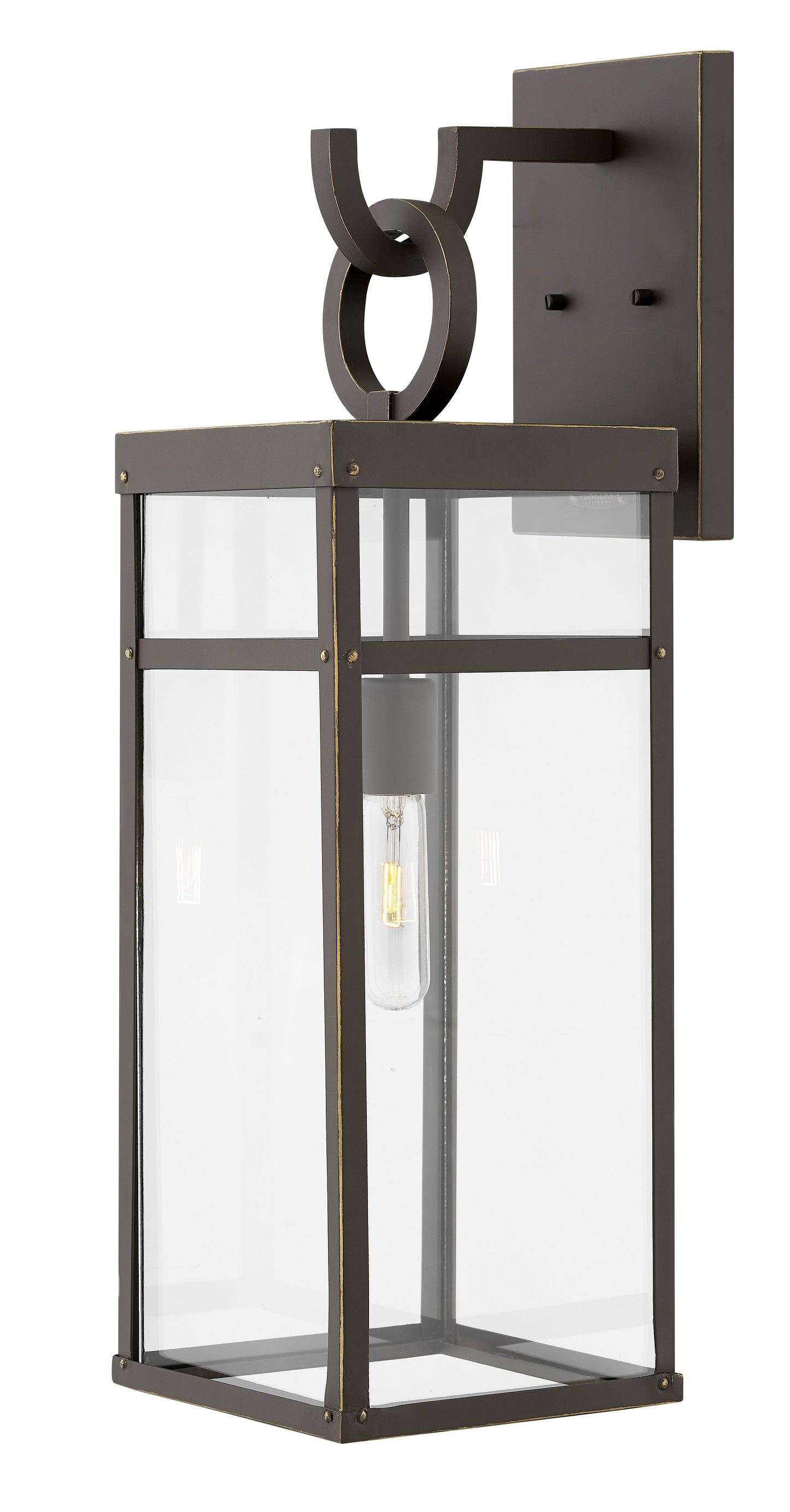 Porter Large Wall Mount Lantern In Light Bronze Finish