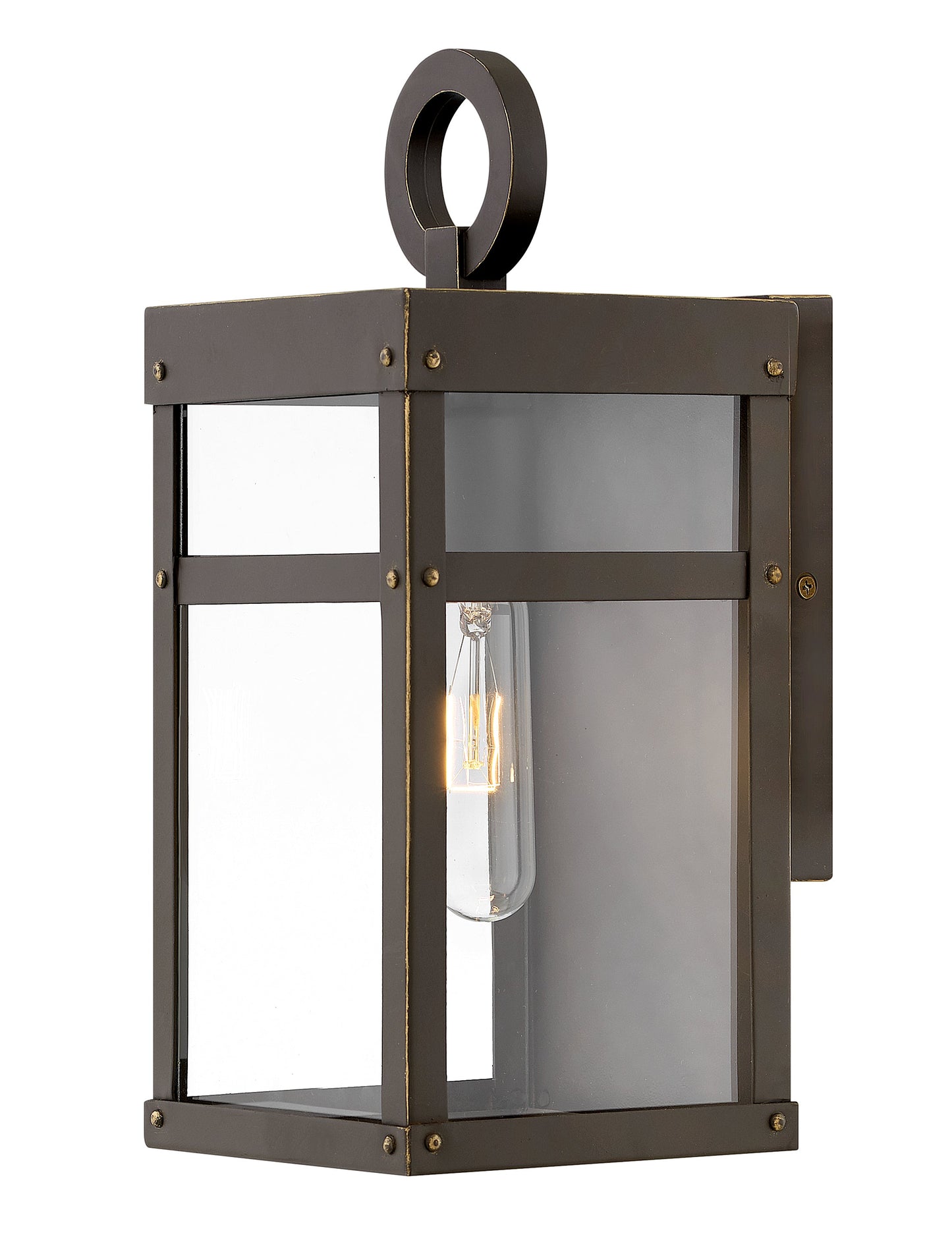 Porter Small Wall Mount Lantern In Light Bronze Finish
