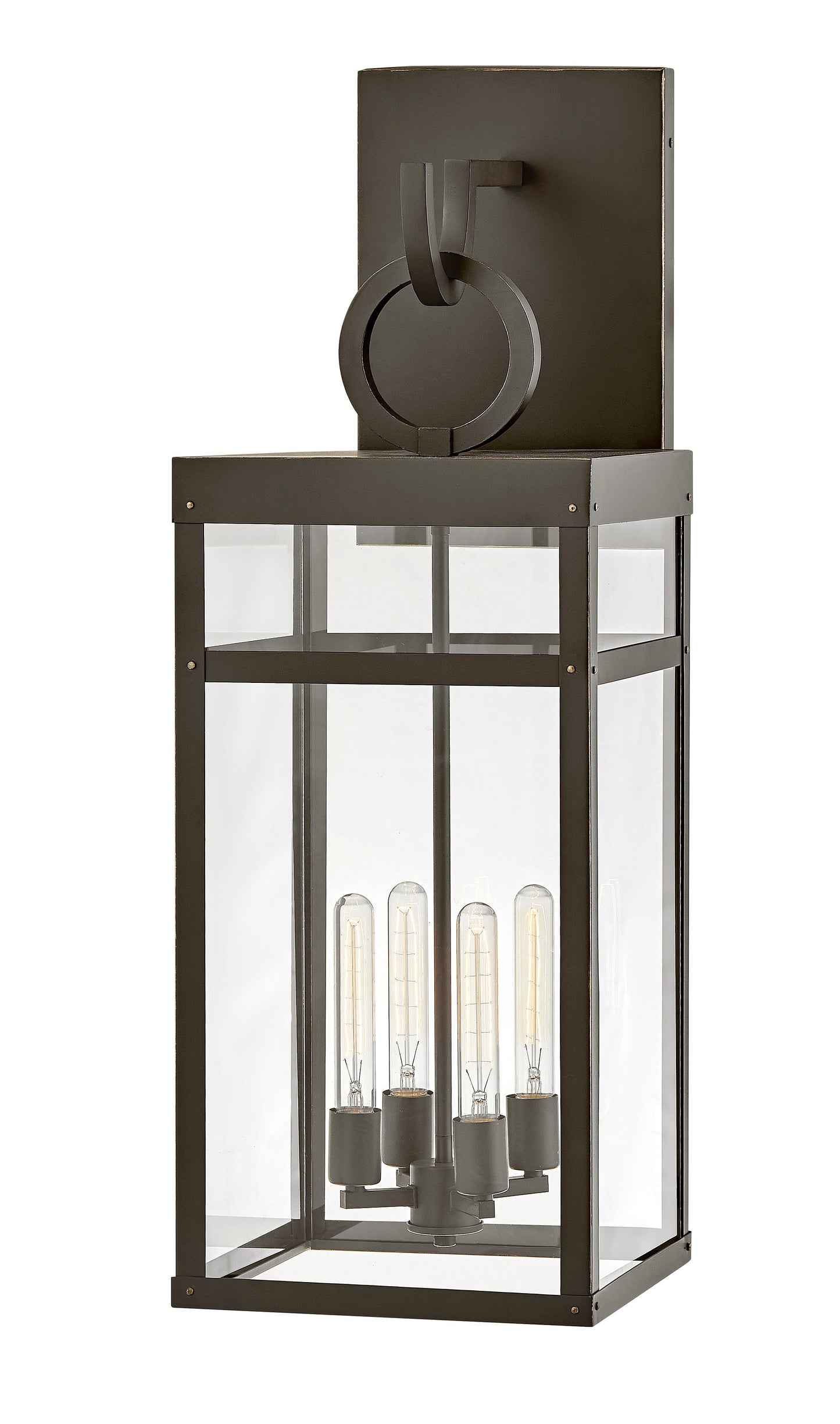 Porter Extra Large Wall Mount Lantern In Light Bronze Finish