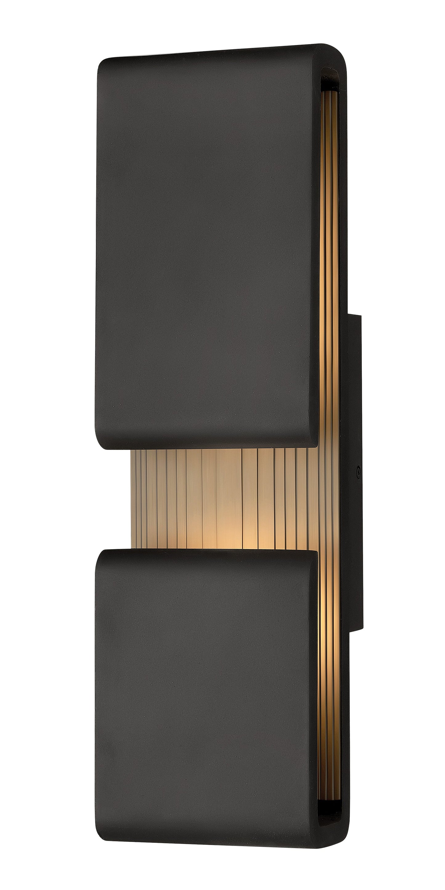 Contour Large Wall Mount Lantern In Black Finish