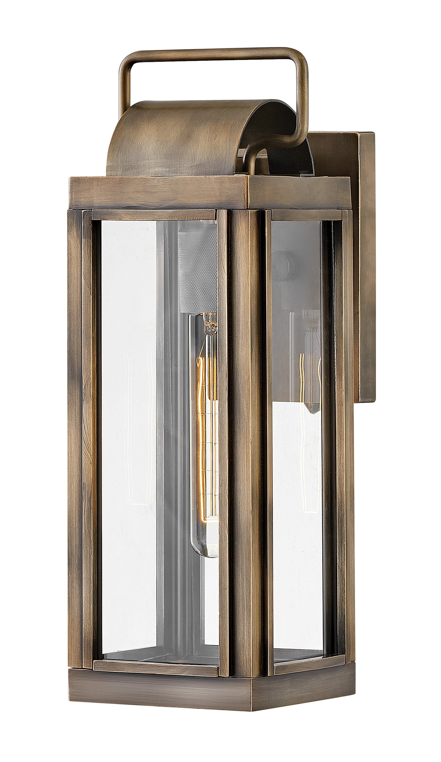 Sag Harbor Medium Wall Mount Lantern In Light Bronze Finish