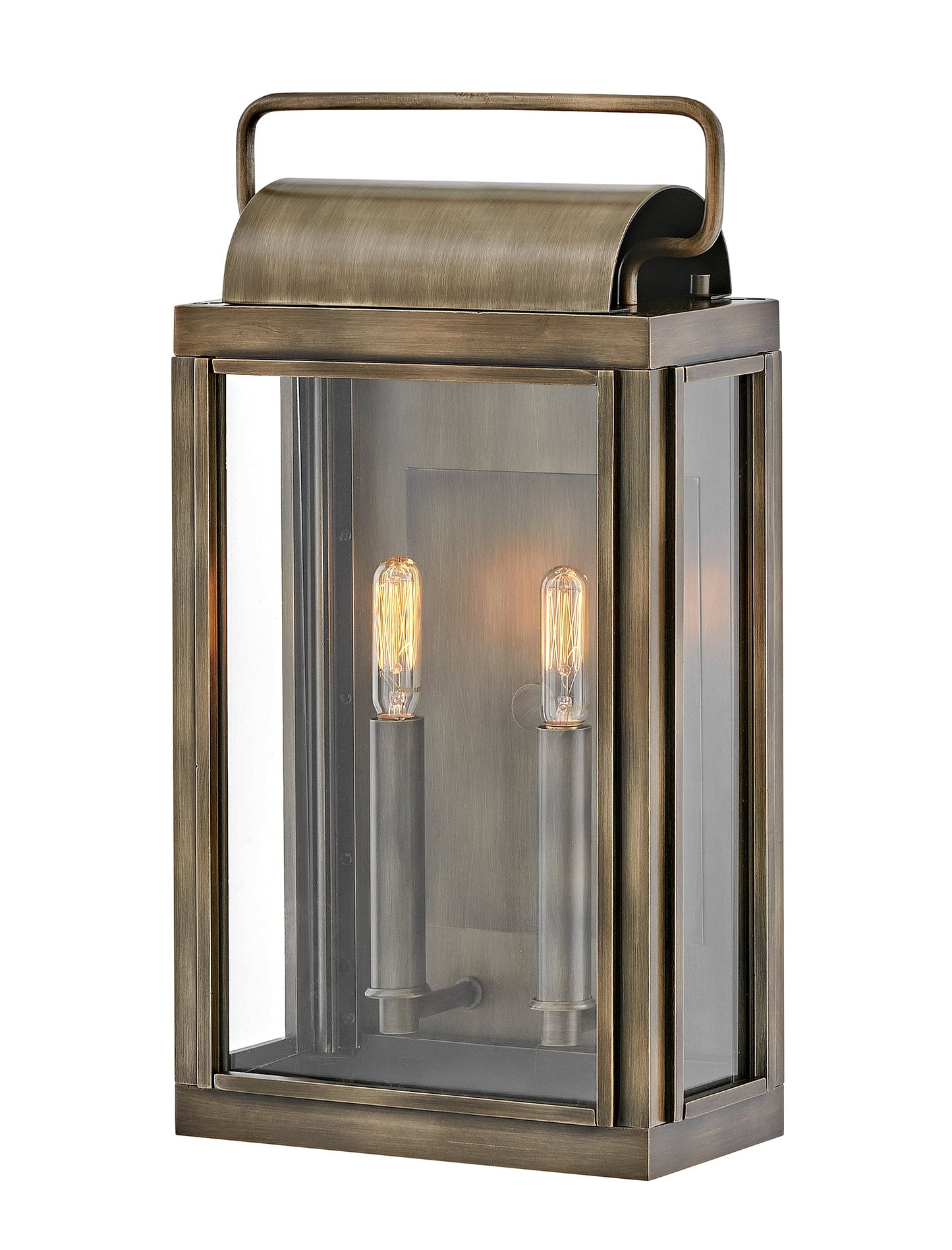 Sag Harbor Medium Wall Mount Lantern In Light Bronze Finish