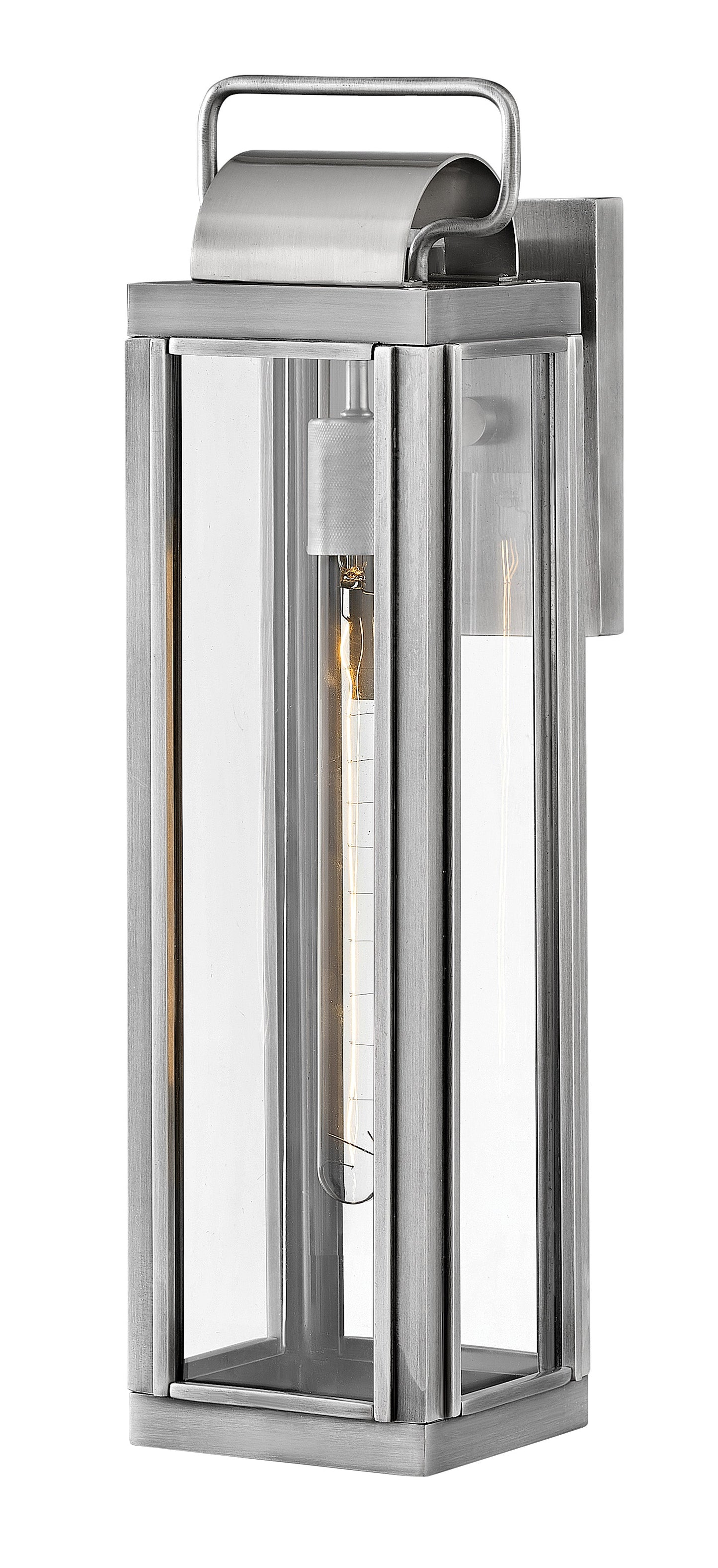 Sag Harbor Large Wall Mount Lantern In Brushed Nickel Finish