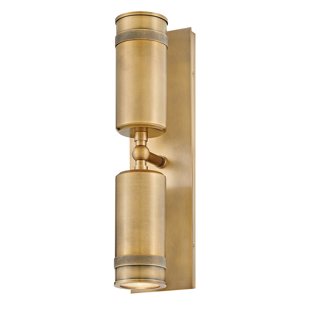 Pratt Medium Wall Mount Lantern In Light Brass Finish