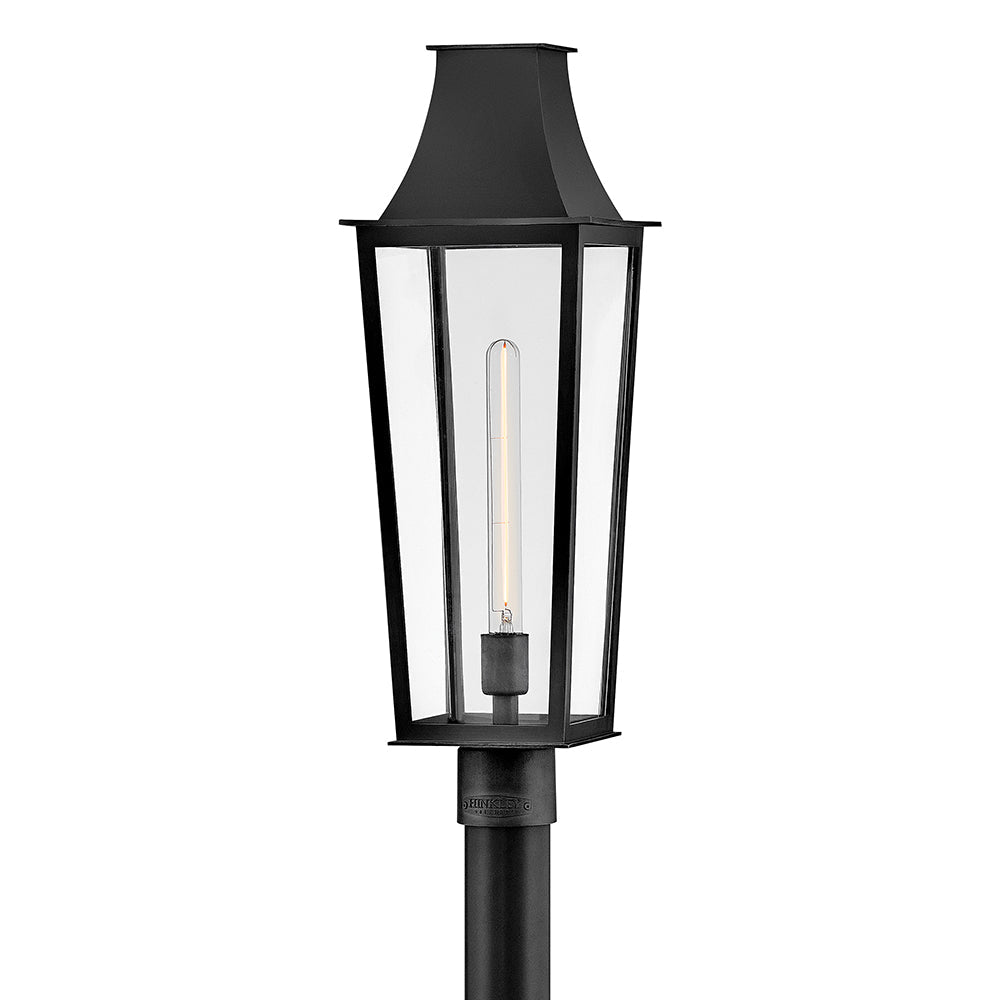 Georgetown Large Post Top Lantern In Black Finish