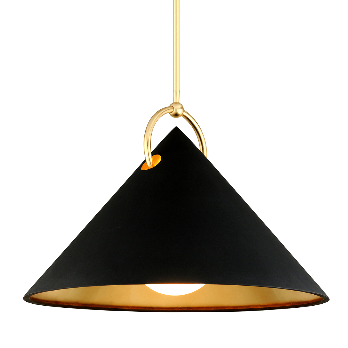 Charm Pendant In Gold Leaf Finish