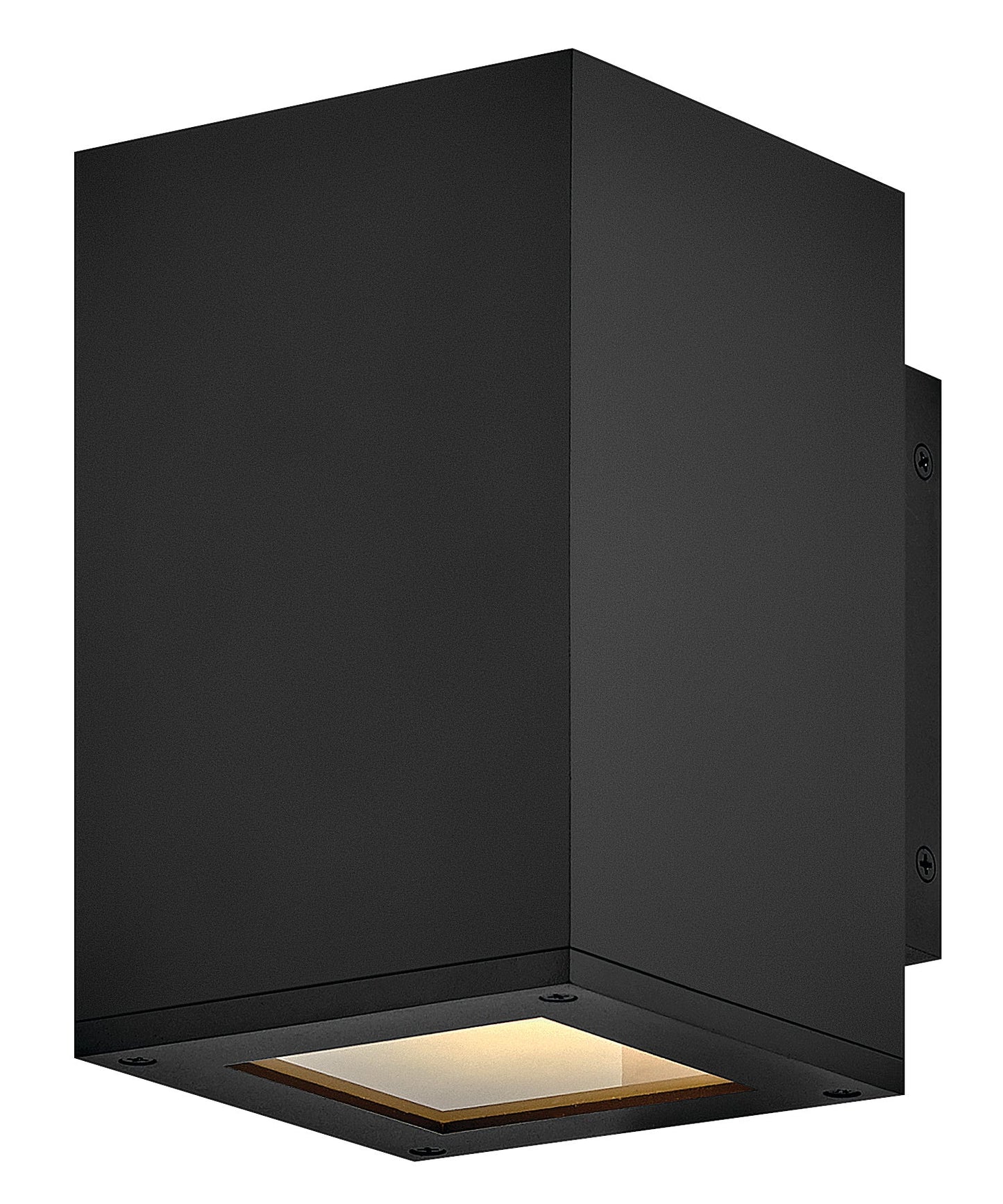 Tetra Small Downlight Wall Mount Lantern In Black Finish