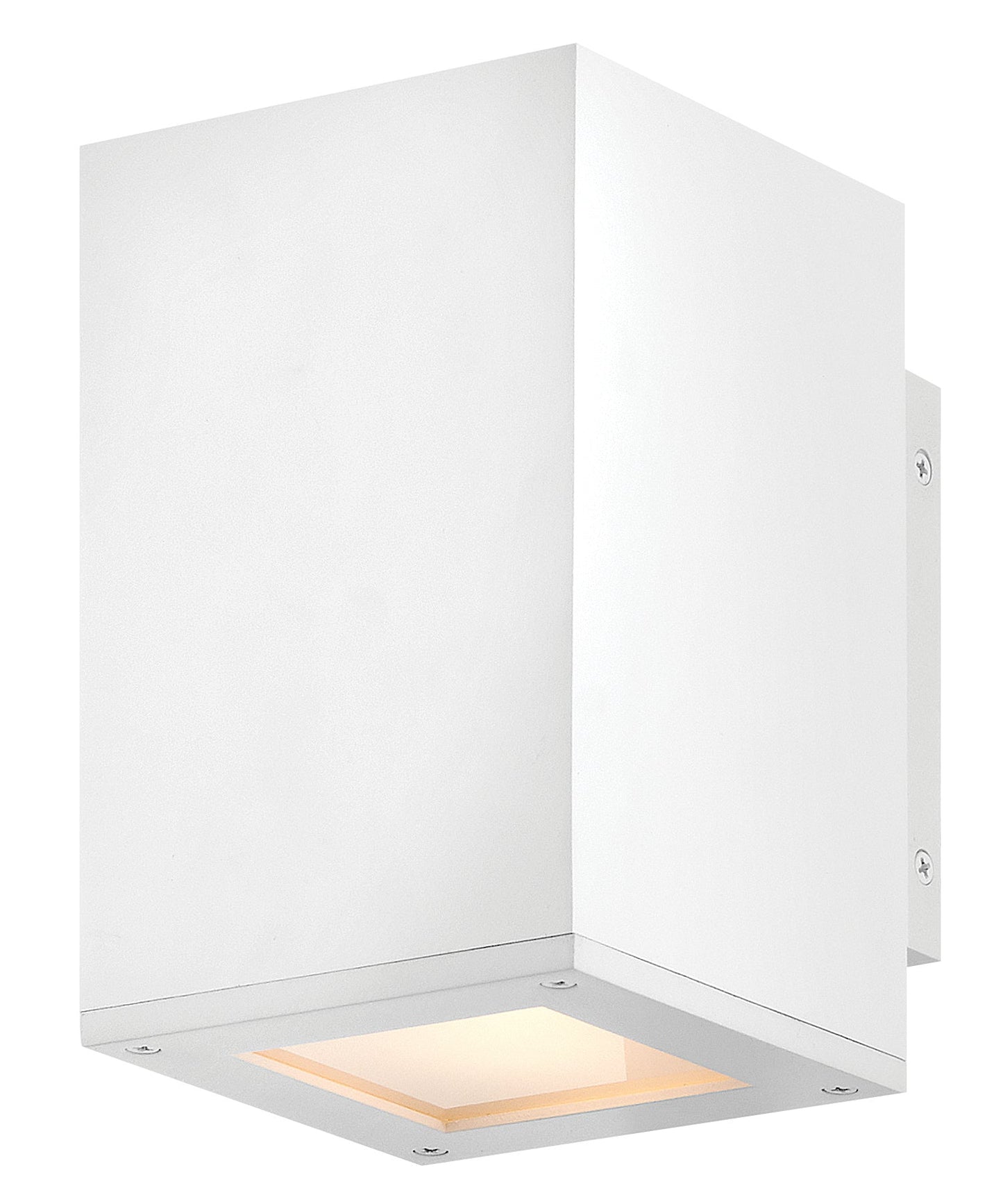 Tetra Small Downlight Wall Mount Lantern In White Finish