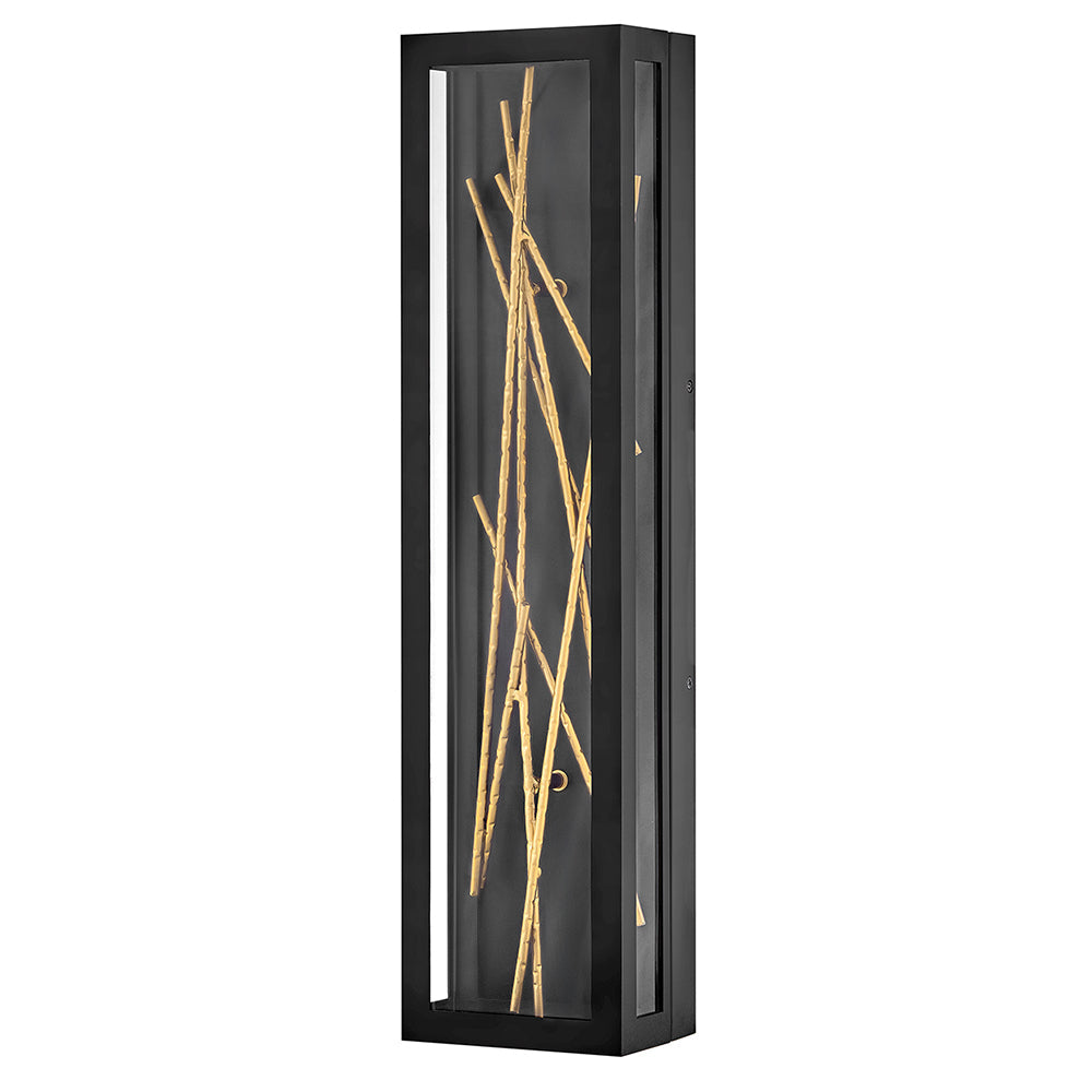 Styx Large Wall Mount Lantern In Black Finish