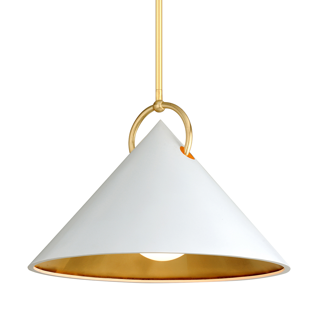 Charm Pendant In Soft White Finish