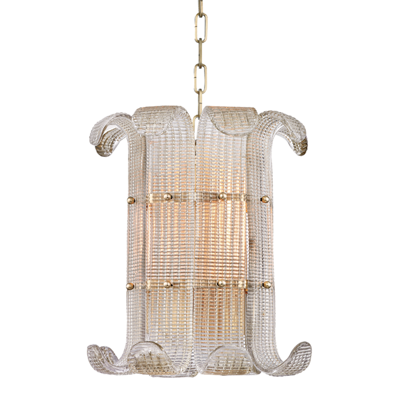 Brasher Pendant with Aged Brass Finish