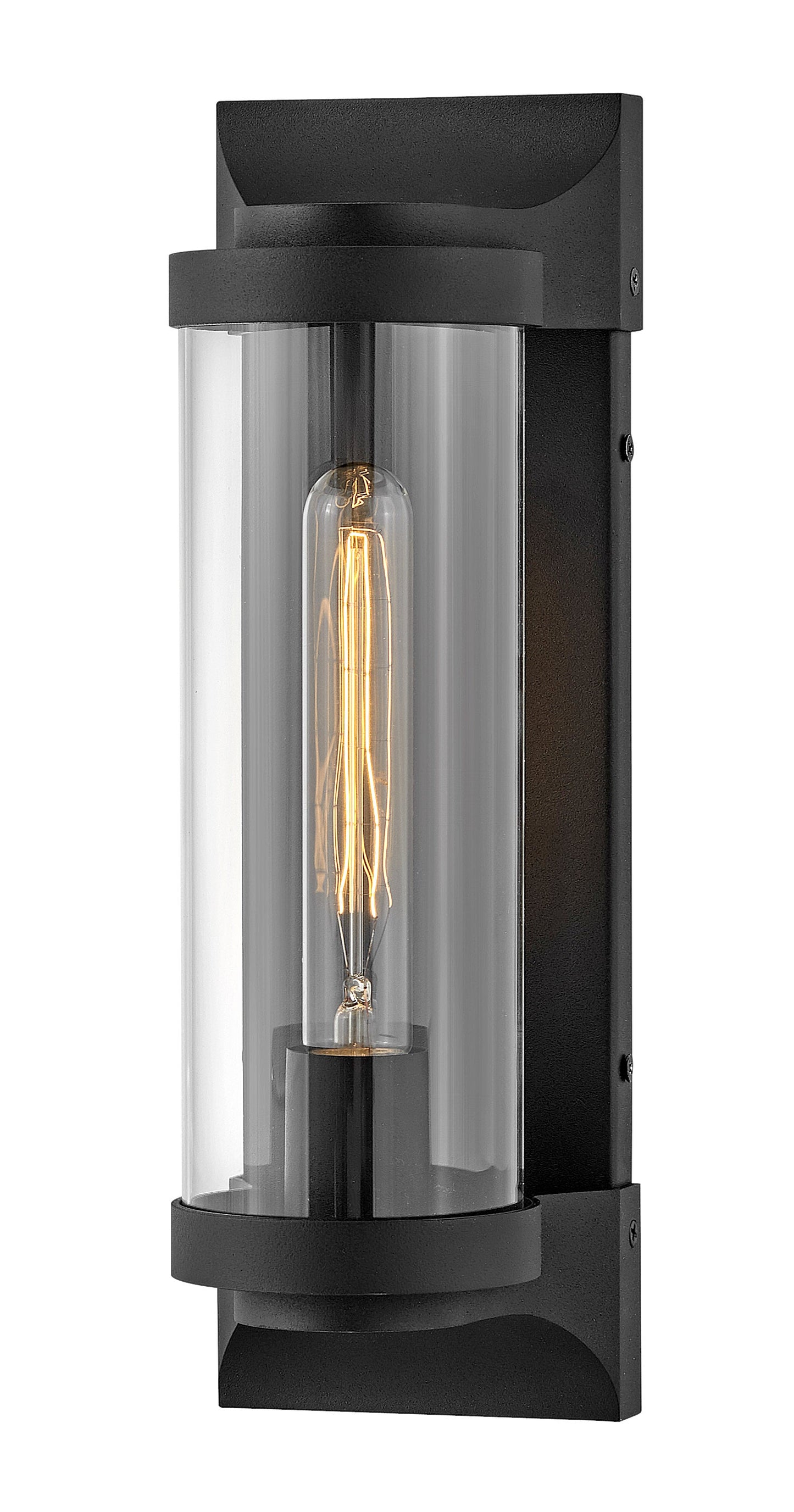 Pearson Medium Wall Mount Lantern In Black Finish