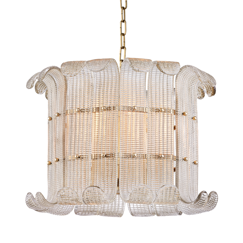 Brasher Chandelier with Aged Brass Finish