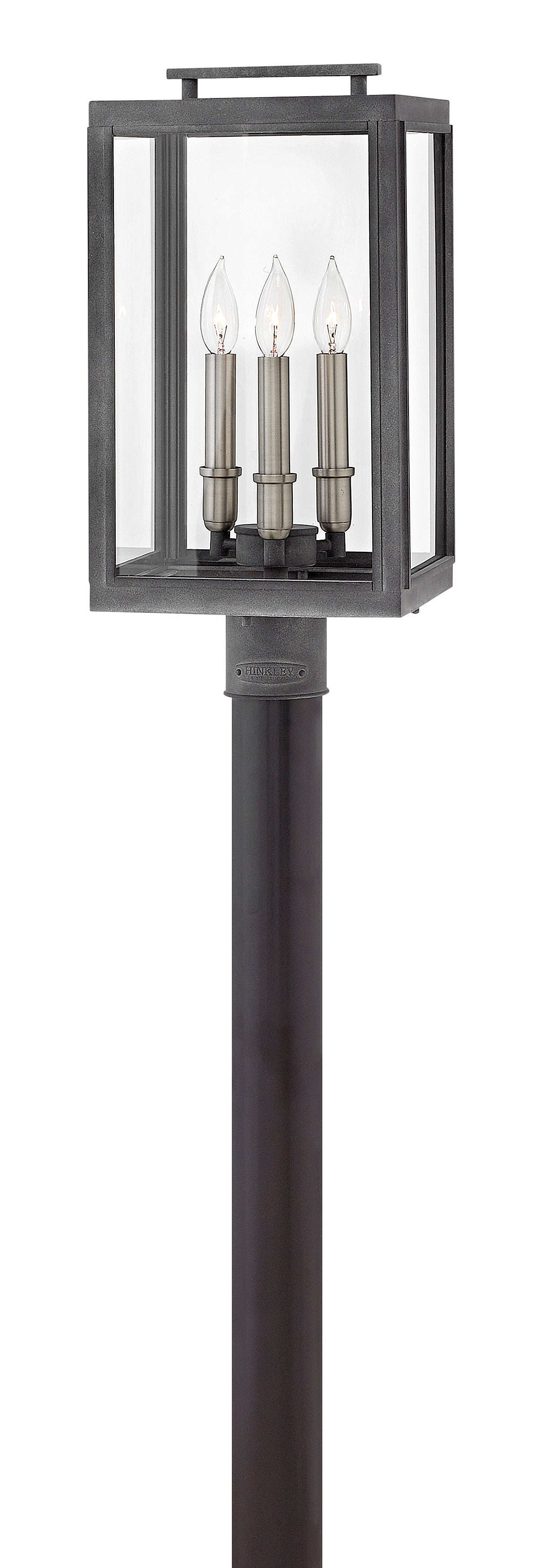 Sutcliffe Medium Post Top or Pier Mount Lantern In Black Finish