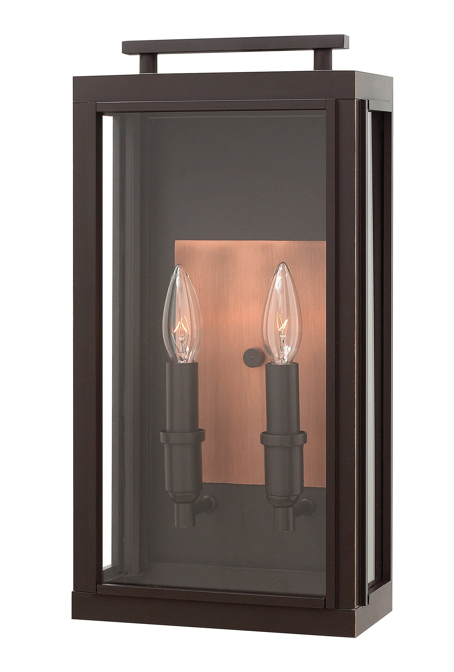 Sutcliffe Medium Wall Mount Lantern In Light Bronze Finish