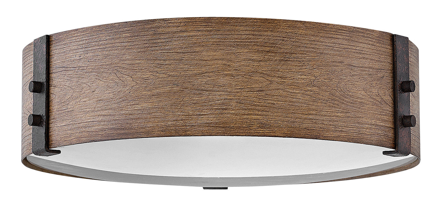 Sawyer Medium Flush Mount In Wood Finish