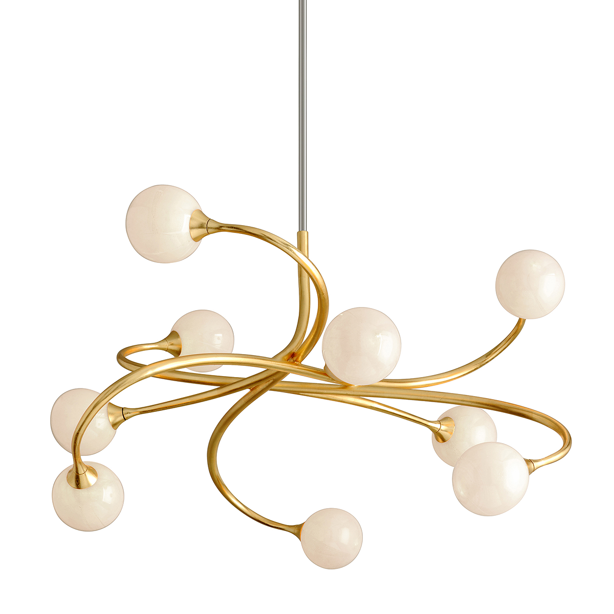 Signature Chandelier In GOLD LEAF Finish