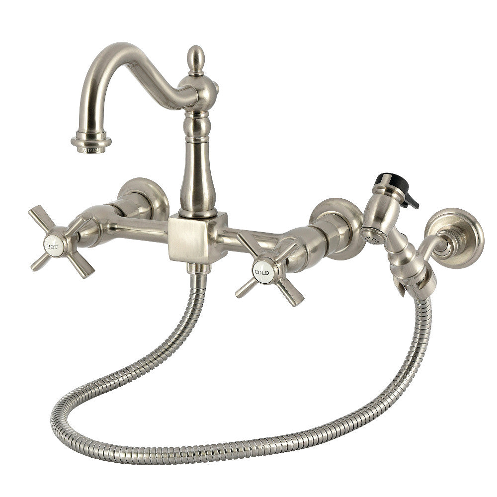 Millennium Wall Mount Kitchen Faucet in Brushed Nickel