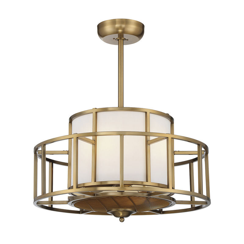 Oslo 4-Light Fan D'Lier in
Warm Brass Warm Brass