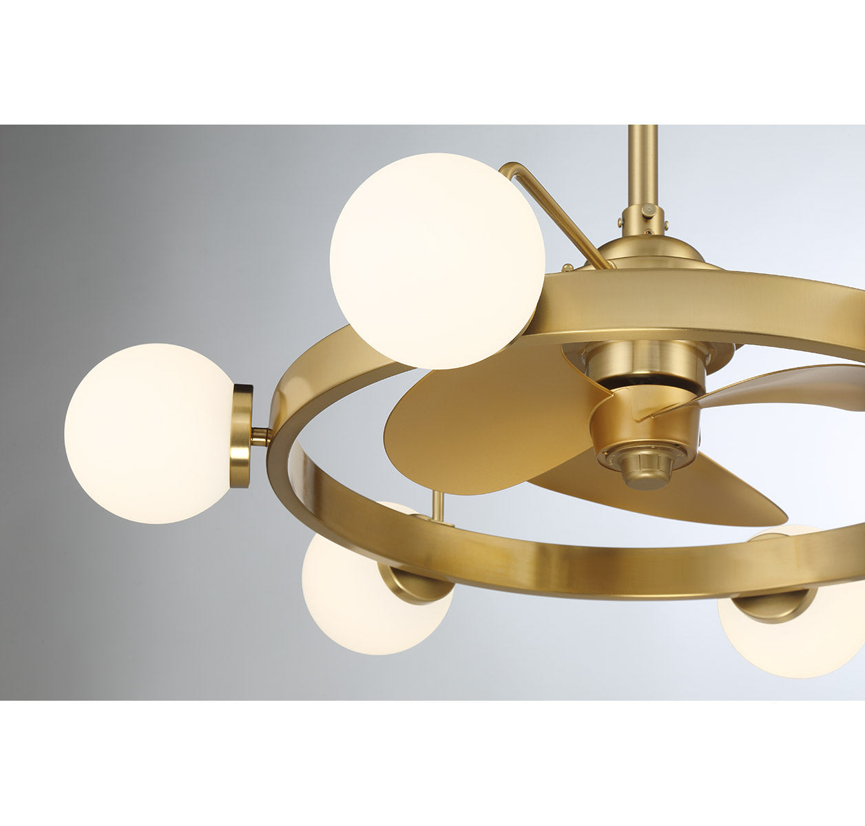 Gibson 7-Light Fan D'Lier in Warm Brass