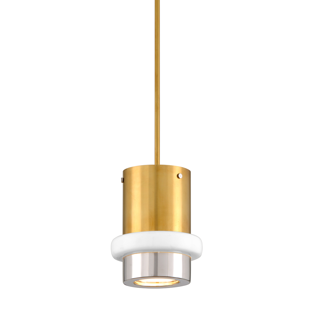 Beckenham Pendant In VINTAGE POLISHED BRASS AND NICKEL Finish