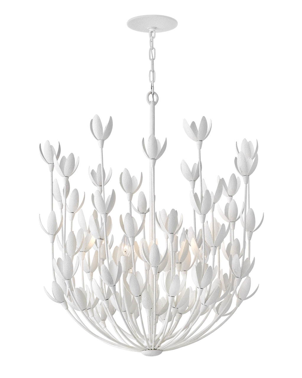 Flora Medium Multi Tier Chandelier In White Finish