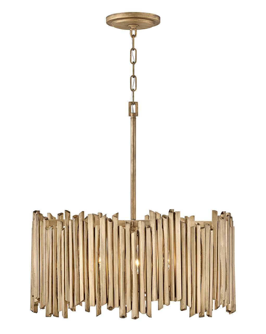 Roca Medium Drum Chandelier In Gold Finish