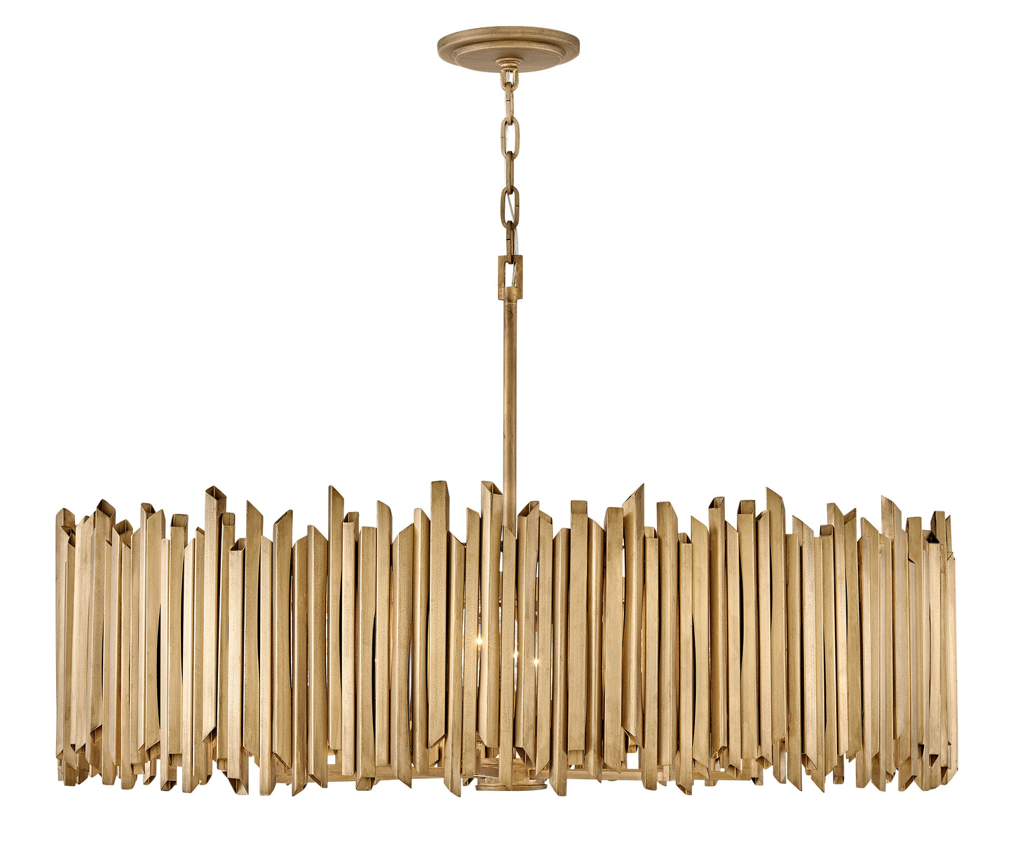 Roca Large Drum Chandelier In Gold Finish