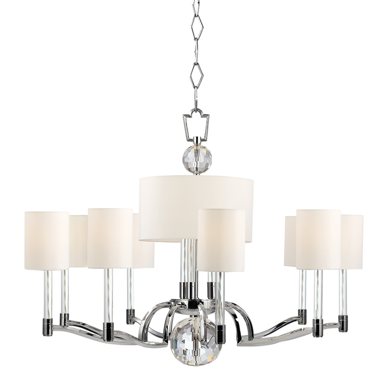 Waterloo Chandelier with Polished Nickel Finish