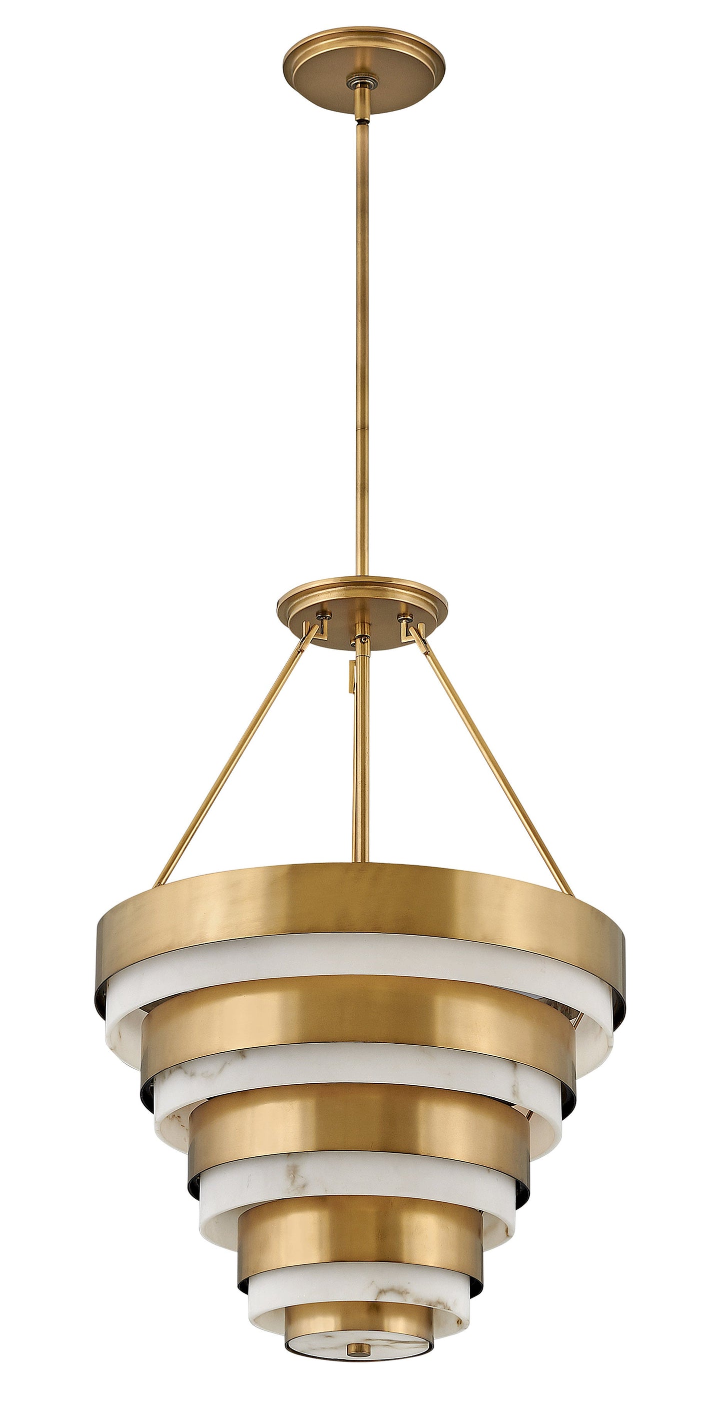 Echelon Large Pendant In Light Brass Finish