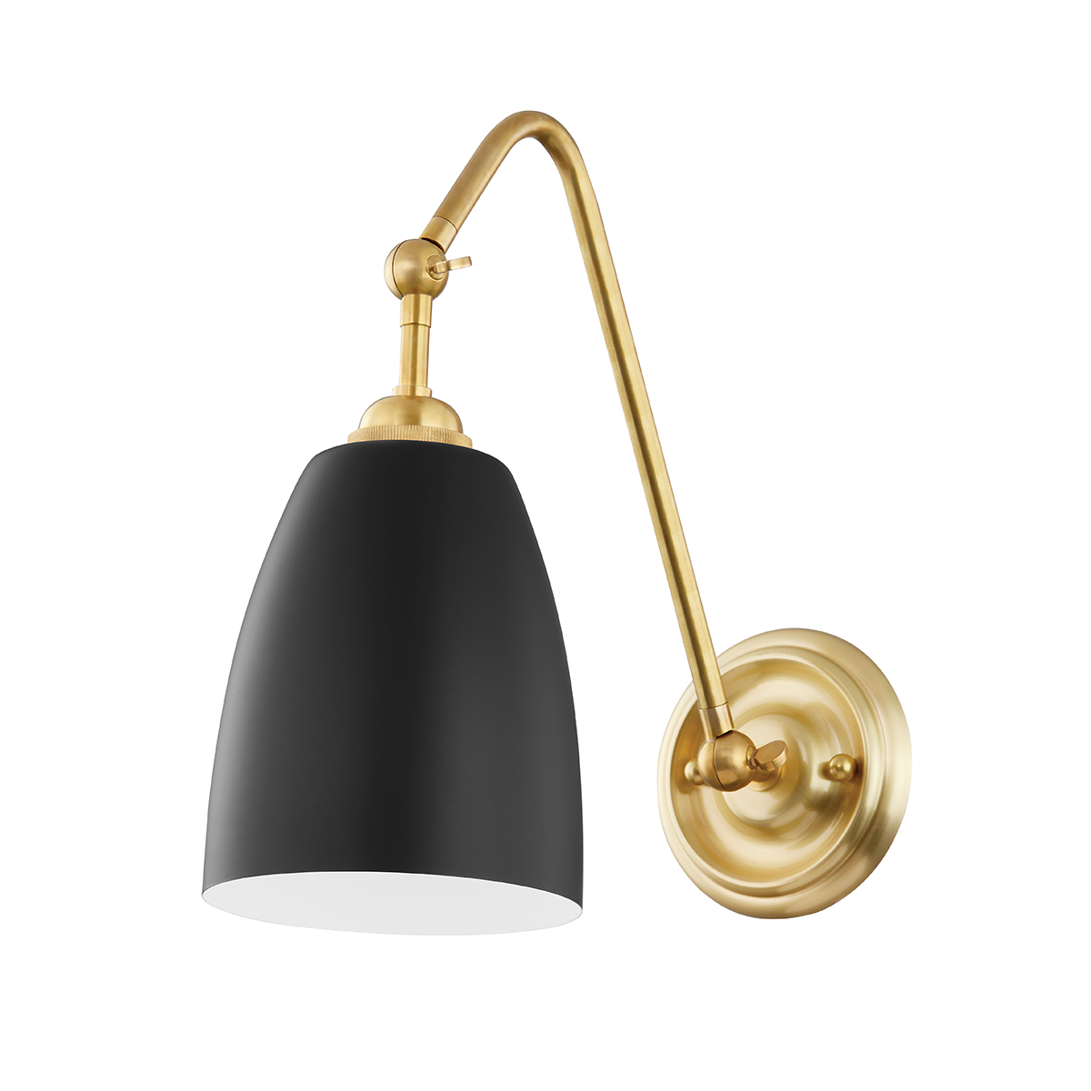 Millwood Wall Sconce with Aged Brass/black Finish